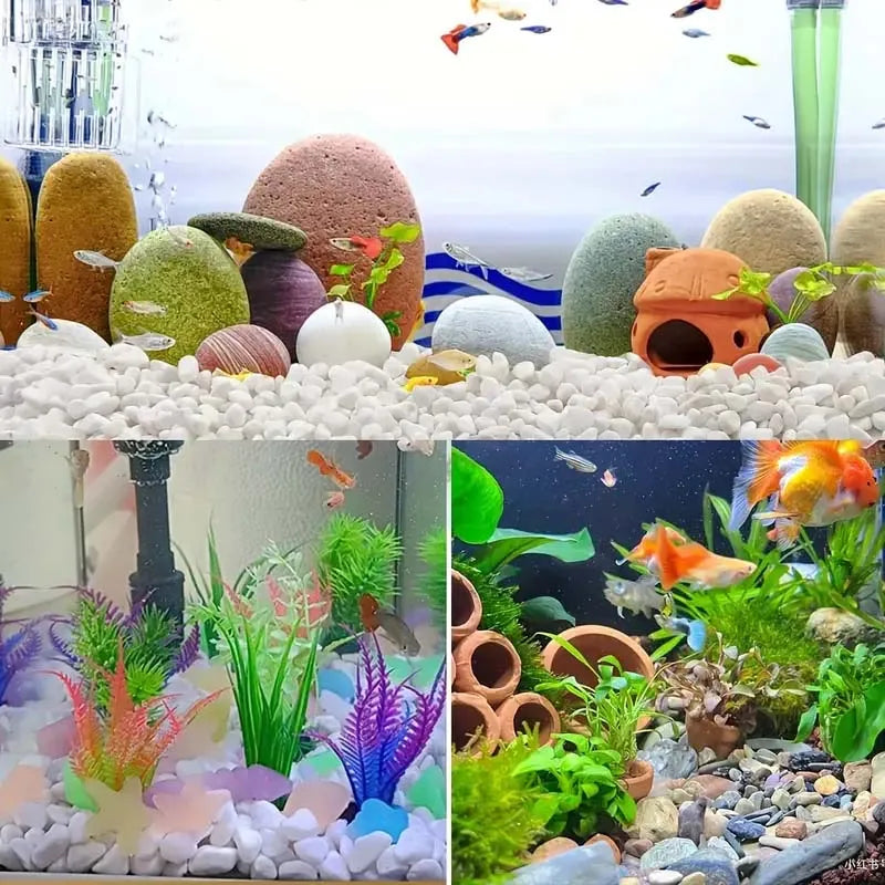 100/300/500 g de Pedrinhas Brancas Decorativas para Plantas – Pedras de Rio Naturais para Paisagismo de Jardim, Cultivo de Suculentas & Vasos de Cactos