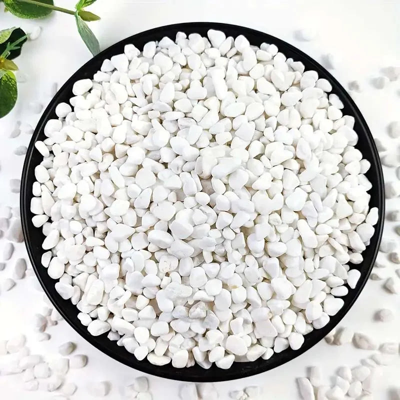 100/300/500 g de Pedrinhas Brancas Decorativas para Plantas – Pedras de Rio Naturais para Paisagismo de Jardim, Cultivo de Suculentas & Vasos de Cactos