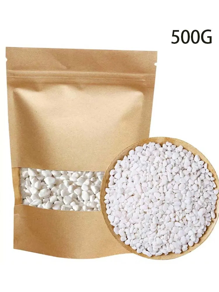 100/300/500 g de Pedrinhas Brancas Decorativas para Plantas – Pedras de Rio Naturais para Paisagismo de Jardim, Cultivo de Suculentas & Vasos de Cactos