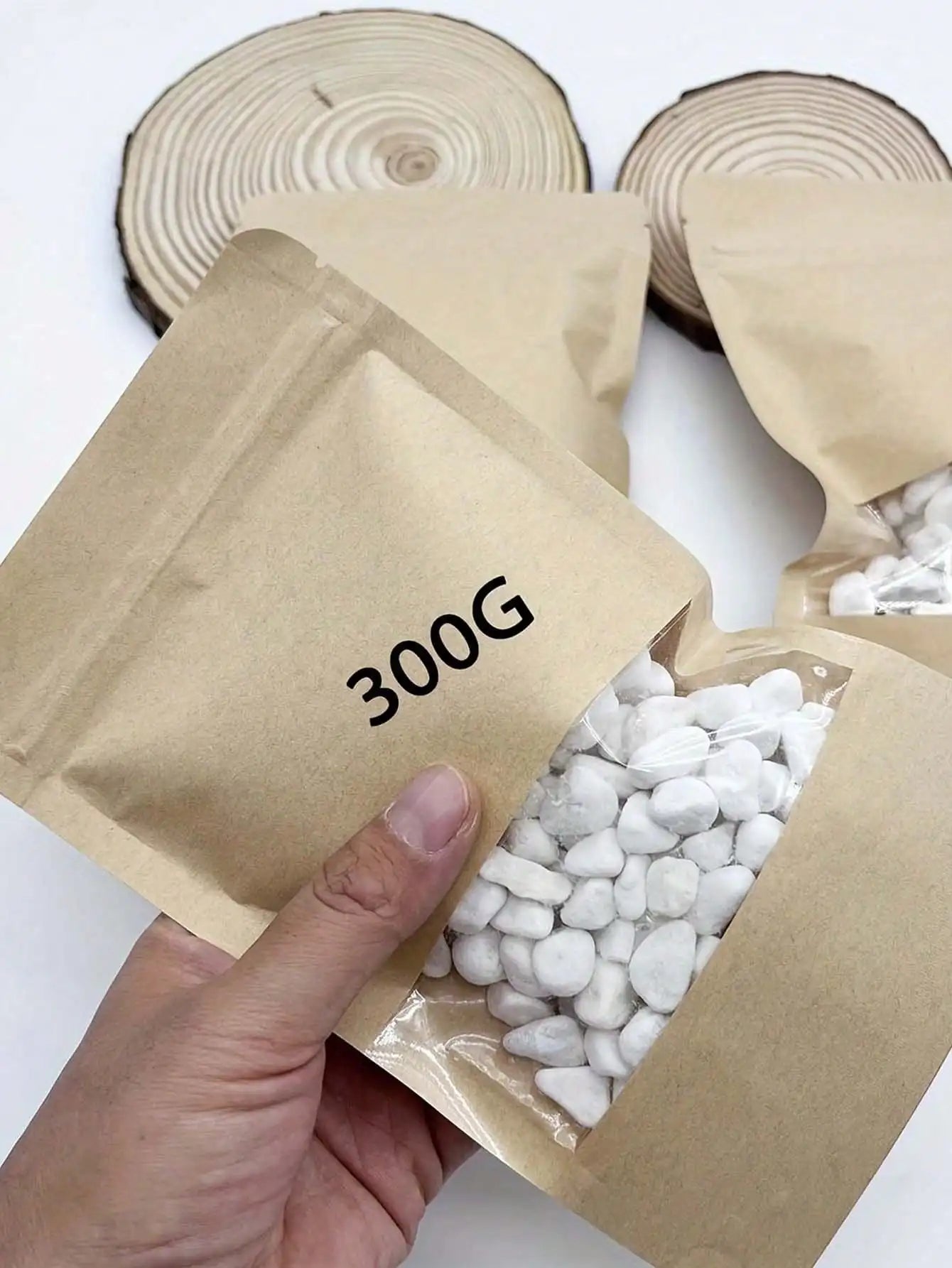 100/300/500 g de Pedrinhas Brancas Decorativas para Plantas – Pedras de Rio Naturais para Paisagismo de Jardim, Cultivo de Suculentas & Vasos de Cactos