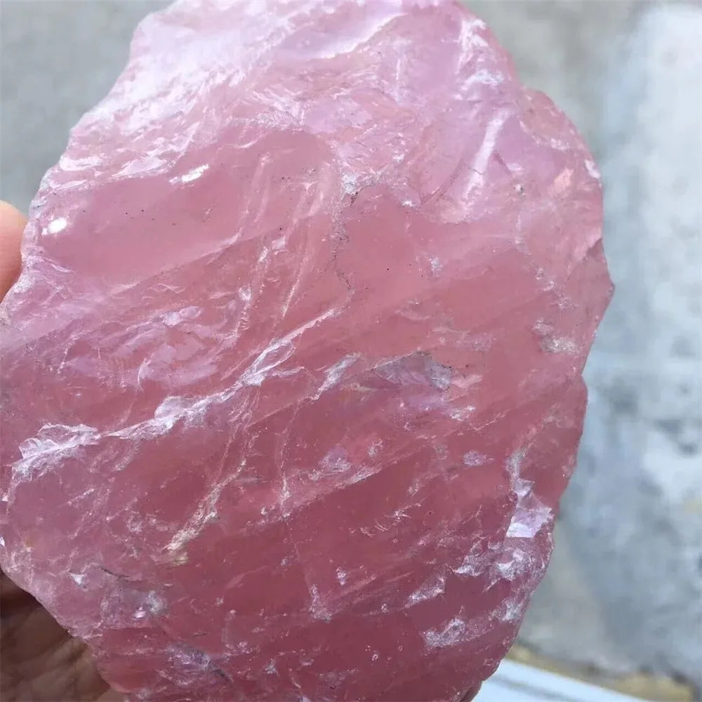 100% Quartzo Rosa Natural –  Pedra Mineral Bruta, Amostra de Rocha, Gemas de Quartzo Rosa Não Polido (1 peça)