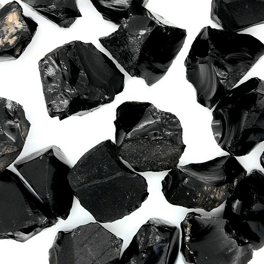 Obsidiana Natural Irregular Bruta / Quartzo Bruto  / Pedras / Rocha Mineral / Amostra Decorativa / Pedra