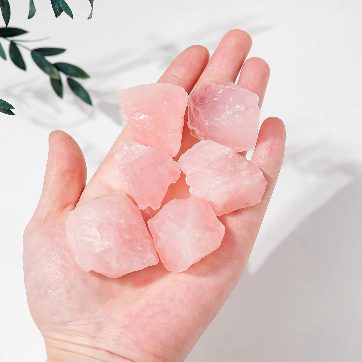 50g/Saco de Quartzo Rosa Natural Bruto – Pedra Rosa Não Polida para Decoração de Casa e Jardim