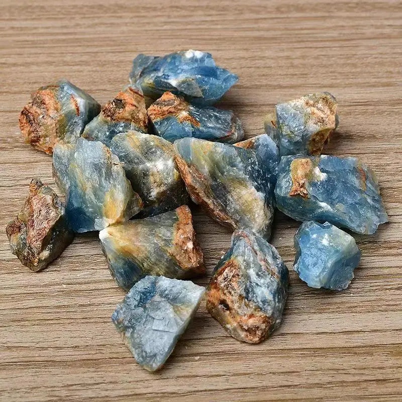 Calcita Azul Rara Natural Bruta – Pedra de Cristal Luxuosa, Amostra Mineral para Decoração